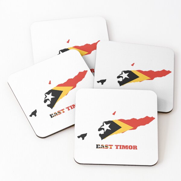 Item preview, East Timor flag map design designed and sold by BasbiArt.