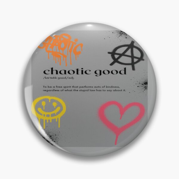 Item preview, Chaotic Good Graffiti Anarchy Smiley Heart Streetwear Art designed and sold by POD DYNASTY.