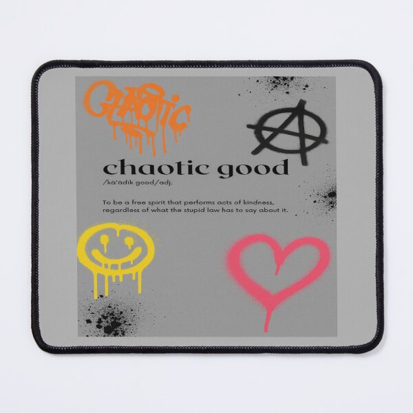 Item preview, Chaotic Good Graffiti Anarchy Smiley Heart Streetwear Art designed and sold by POD DYNASTY.
