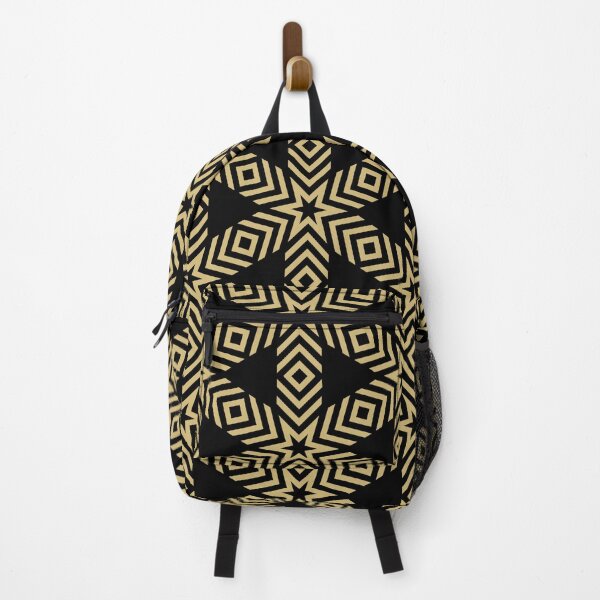Item preview, Radiant  Yellow Hexa-Star Geometry on Black designed and sold by DesignsbyPheby.