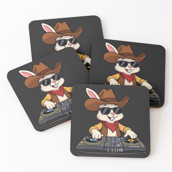 Item preview, Cowboy Rabbit DJ | Cartoon Western Mixer designed and sold by ColorSplash123.