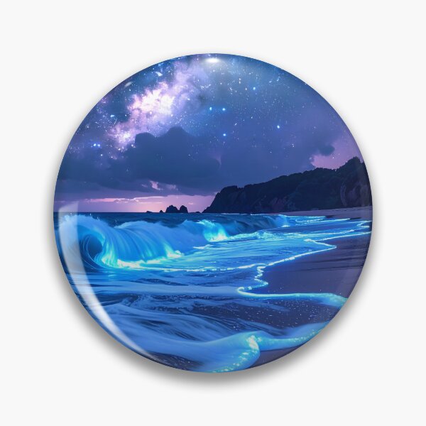Item preview, "Celestial Night & Luminous Ocean" designed and sold by Schoenenwald - Illustrations Uniques et Originales.