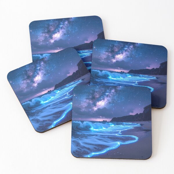Item preview, "Celestial Night & Luminous Ocean" designed and sold by Schoenenwald - Illustrations Uniques et Originales.