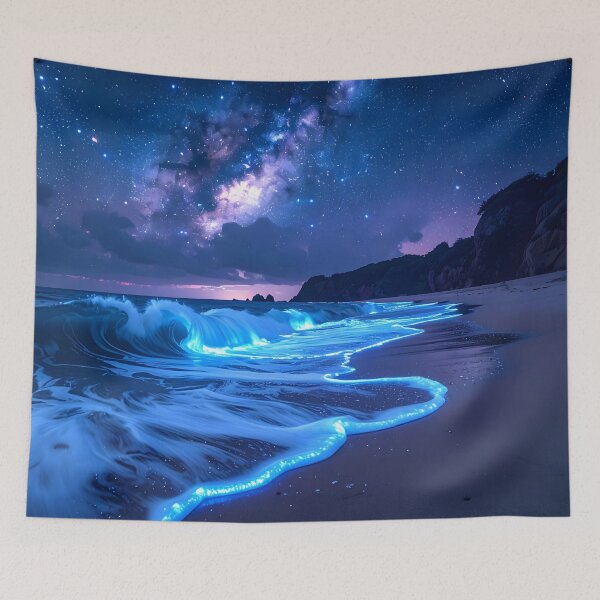 Item preview, "Celestial Night & Luminous Ocean" designed and sold by Schoenenwald - Illustrations Uniques et Originales.