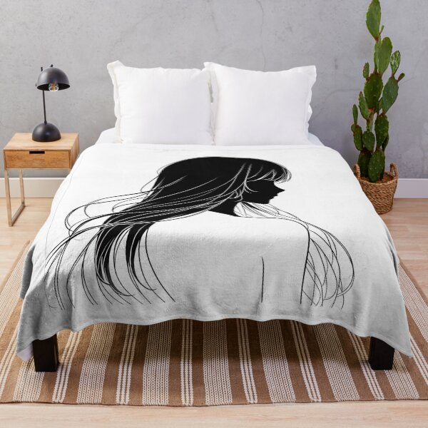 Item preview, Minimalist Anime Girl Silhouette | Black & White Aesthetic Line Art designed and sold by shopwithcare.
