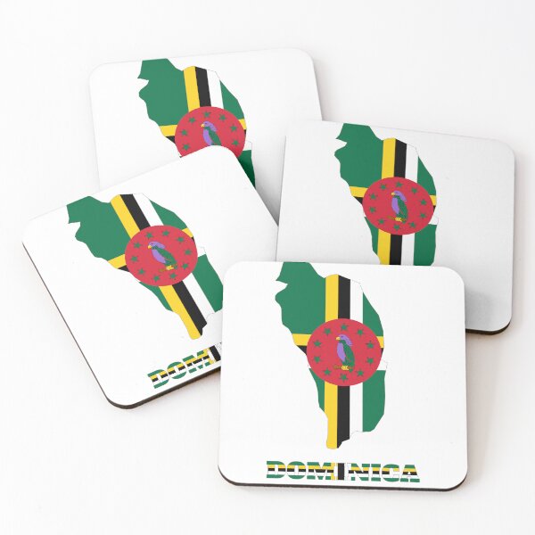 Item preview, Dominica Flag map design designed and sold by BasbiArt.
