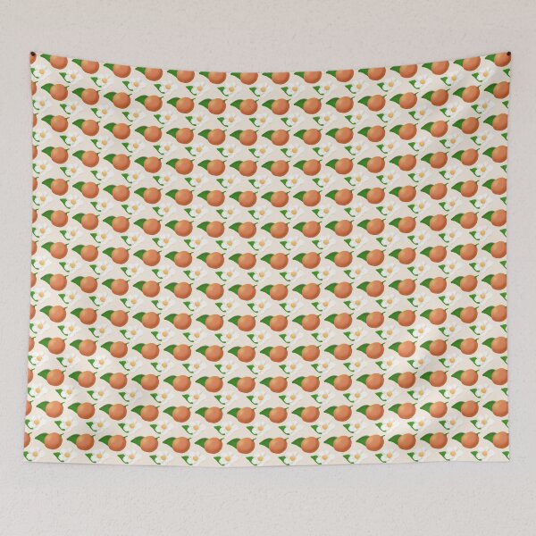 Item preview, Orange with flower and leaves patern designed and sold by MilediVinter.