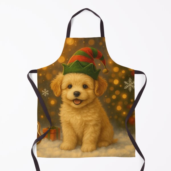 Item preview, Cute Christmas Poodle Puppy with Gingerbread Sign designed and sold by GivingJoy.