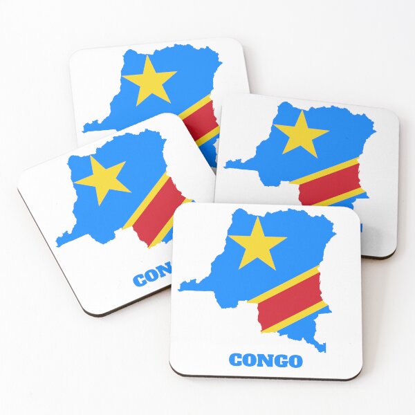 Item preview, Democratic Republic of the Congo Flag map design designed and sold by BasbiArt.