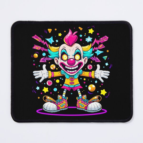 Item preview, Neon Crazy Clown – Vibrant Pop Art Street Art Illustration designed and sold by PLUSHIWORLDtm.