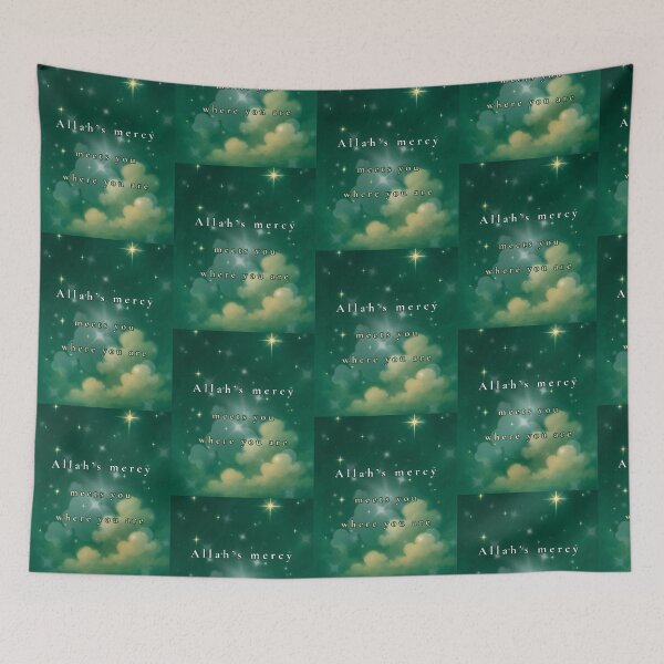 Item preview, Allah’s Mercy Meets You Where You Are – Soft Islamic Comfort Quote Art designed and sold by BlessedStudio31.