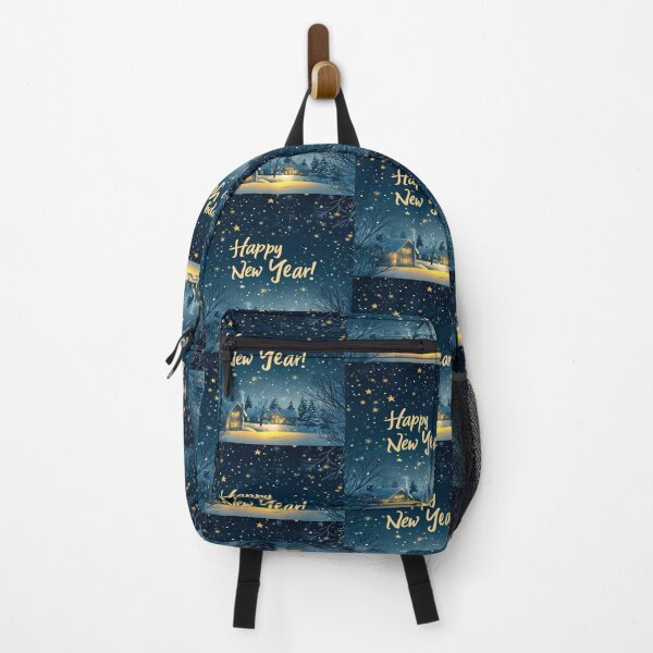 Item preview, Drawing of Happy New Year With Snowing Night designed and sold by NivyasArtistry.