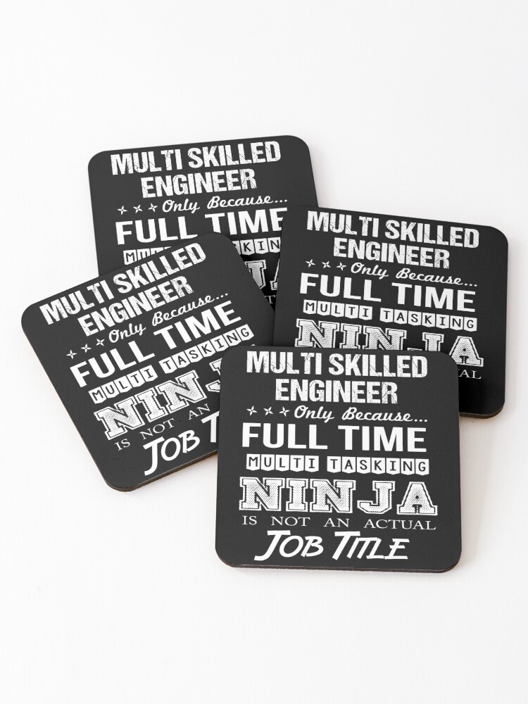 Thumbnail 1 of 5, Coasters (Set of 4), Multi Skilled Engineer designed and sold by SperryRoger.