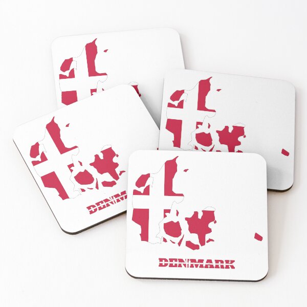 Item preview, DENMARK Flag map design designed and sold by BasbiArt.