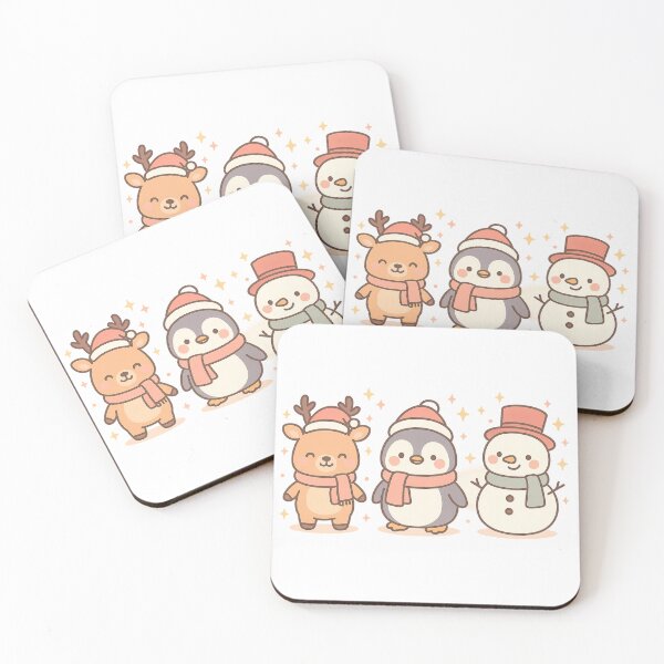 Item preview, Kawaii Christmas Animals – Cute Holiday Character Design designed and sold by FUIRY .