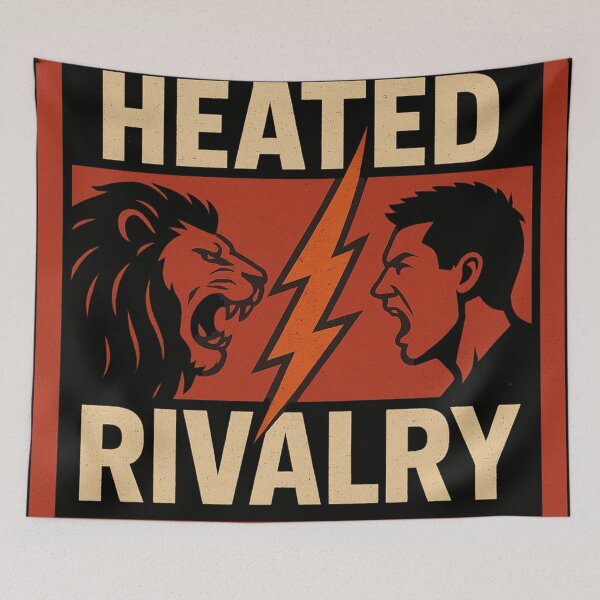 Item preview, Heated Rivalry – Fierce Face-Off Lightning Battle Graphic T-Shirt designed and sold by LatestDesign95.