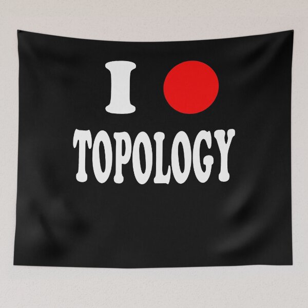 Item preview, Funny Nerdy I Circle (Heart) Topology Topologist Math Teacher White Text designed and sold by MathWare MathClips.