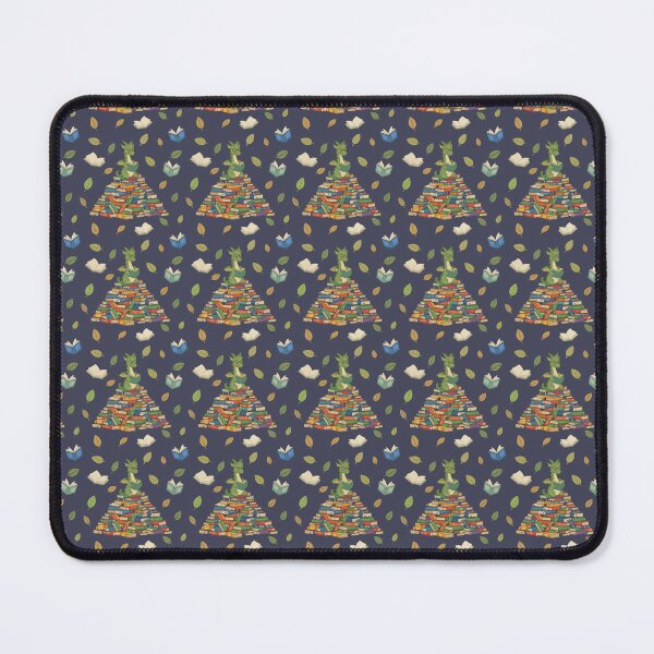 Item preview, Book Dragon Seamless Pattern – Cute Fantasy Reader Design in dark blue designed and sold by WildLakePatterns.