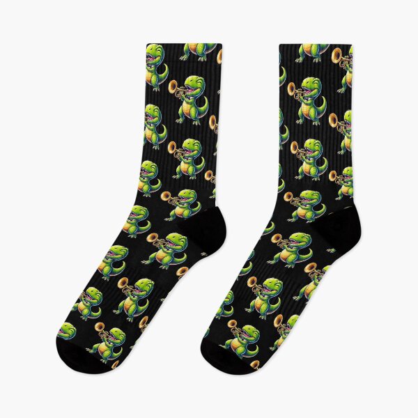 Item preview, T-Rex Dinosaur Playing Trumpet Musician Music designed and sold by JoannMinndy.