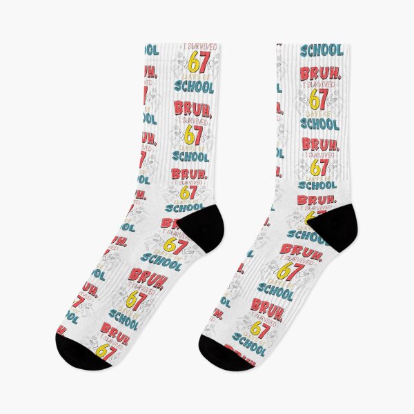Item preview, bruh i survived 67 Days of School Cute Milestone designed and sold by w66aboo.