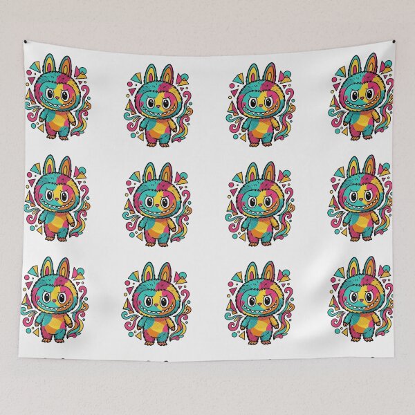 Item preview, labubu art, cute adorable labubu doll with vibrant colors designed and sold by nicnacc.