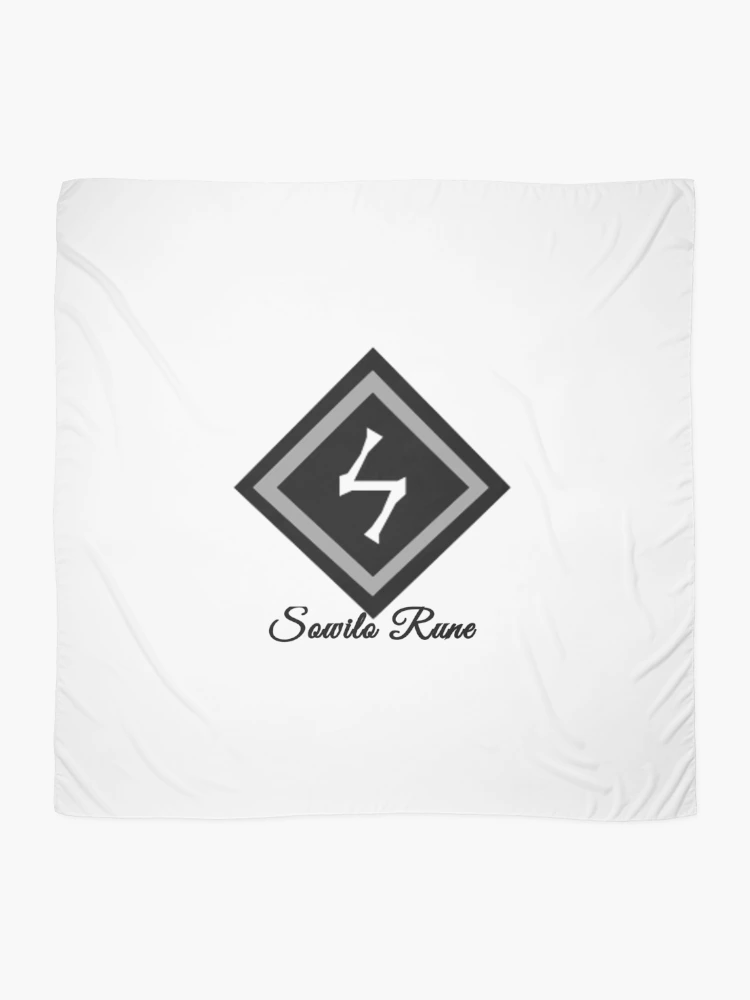 Aperçu 2 sur 3. Foulard avec l'œuvre Sowilo Rune créée et vendue par WindsofJupiter.