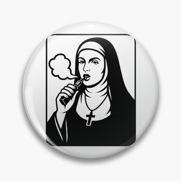 Artikelvorschau, Vape Nun – Dark Monochrome Vapor Art entworfen und verkauft von House of Taste Vape Designs.