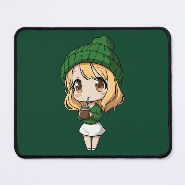 Item preview, Cute Chibi Anime Girl Sipping Yerba Mate designed and sold by flamini.