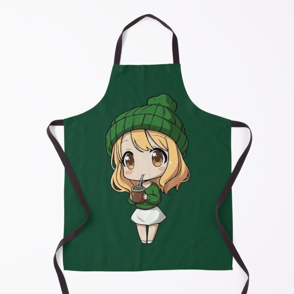 Item preview, Cute Chibi Anime Girl Sipping Yerba Mate designed and sold by flamini.
