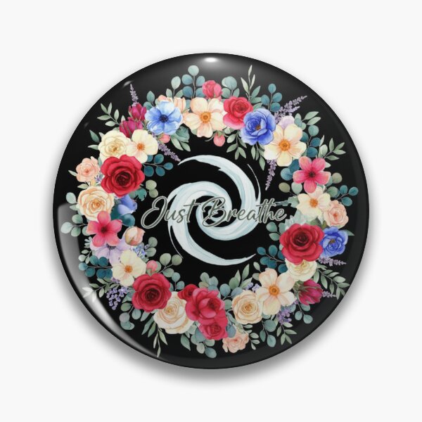 Item preview, Just Breathe (V.10) - Watercolor Floral Wreath Relaxation Meditation Wellness Design designed and sold by D-Islamic.