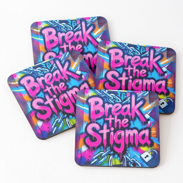 Item preview, Break the Stigma_graffiti designed and sold by Mind Empowerment Designs.