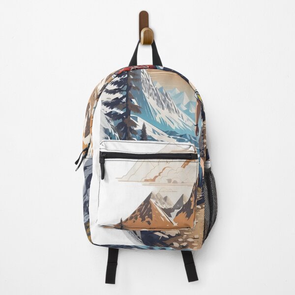 Item preview, Mountain Adventure Hiker Illustration designed and sold by Kruti Collection.