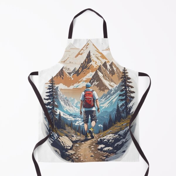 Item preview, Mountain Adventure Hiker Illustration designed and sold by Kruti Collection.