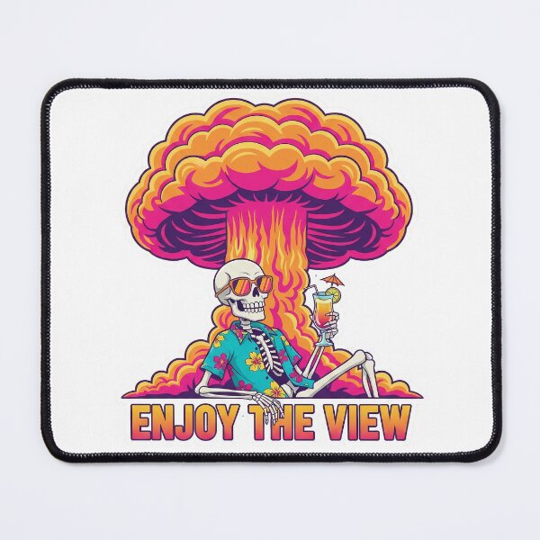 Item preview, Enjoy The View - Skeleton Vacation Apocalypse Mushroom Cloud designed and sold by Ayarachi.