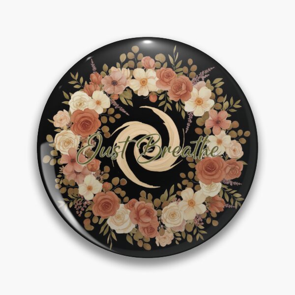 Item preview, Just Breathe (V.8) - Watercolor Floral Wreath Relaxation Meditation Wellness Design designed and sold by D-Islamic.