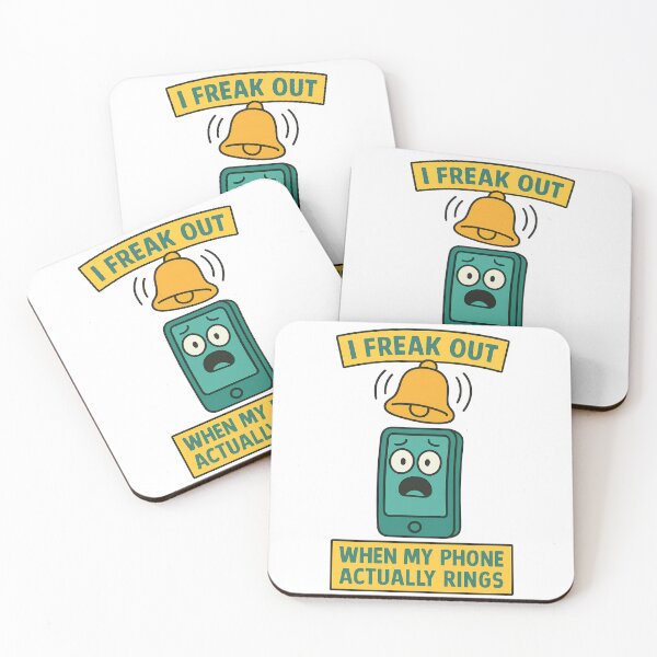 Item preview, I Freak Out When My Phone Actually Rings Funny Smartphone Anxiety Design designed and sold by TeeTimeTreasure.