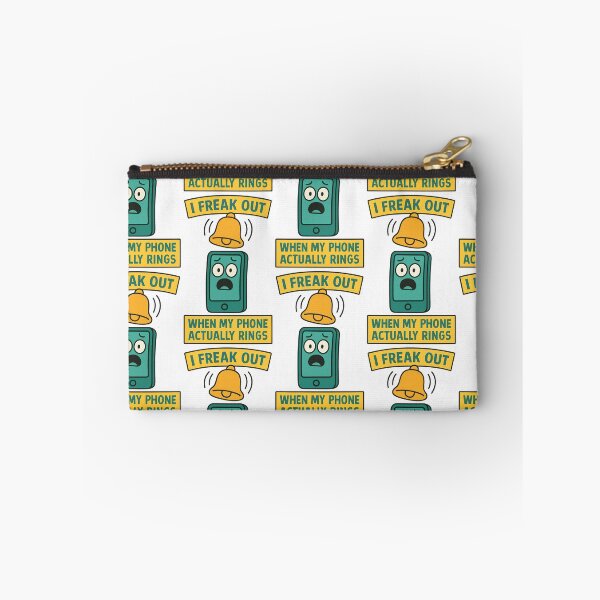 Item preview, I Freak Out When My Phone Actually Rings Funny Smartphone Anxiety Design designed and sold by TeeTimeTreasure.