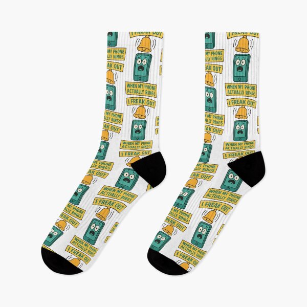 Item preview, I Freak Out When My Phone Actually Rings Funny Smartphone Anxiety Design designed and sold by TeeTimeTreasure.