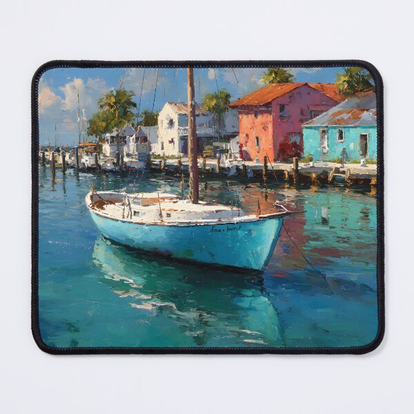 Item preview, Key West Harbor with Colorful Buildings and Calm Blue Water designed and sold by daila70.