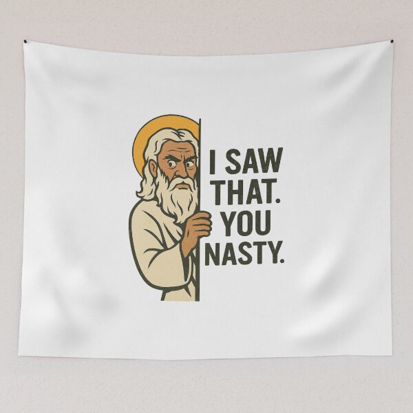 Item preview, Disapproving God Funny Meme Shirt designed and sold by ifdogscouldclap....