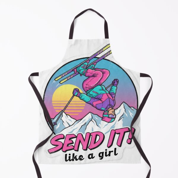 Item preview, SEND IT - like a girl! - Ski girl designed and sold by MindPrint Studio.