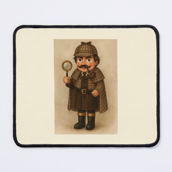 Item preview, Sherlock Holmes Nutcracker – Victorian Detective Christmas Art designed and sold by Novel Works Studio.