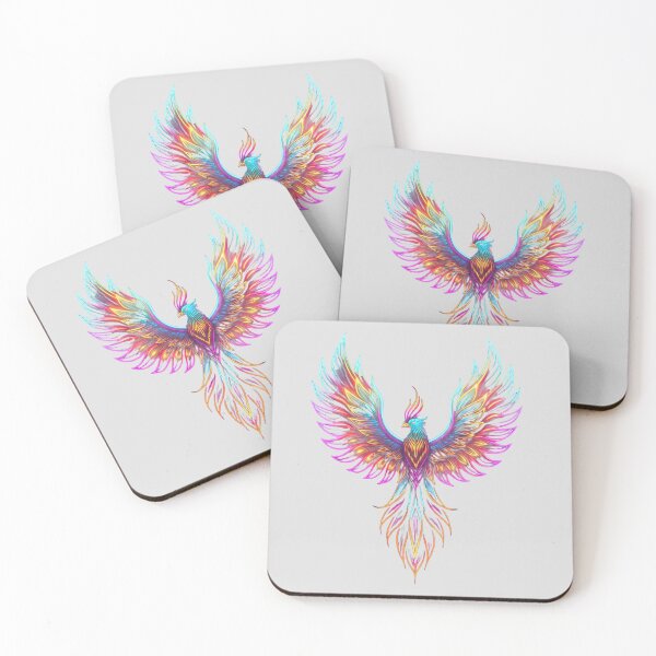 Item preview, Cosmic Neon Phoenix – Vibrant Rebirth Mythical Bird Art designed and sold by Mousy17.