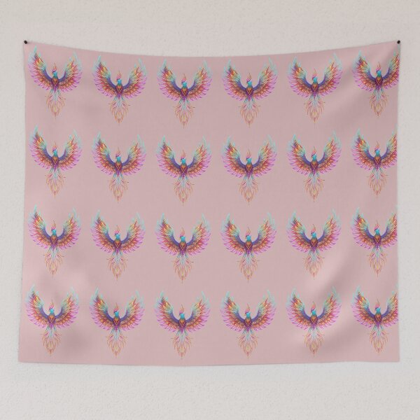 Item preview, Cosmic Neon Phoenix – Vibrant Rebirth Mythical Bird Art designed and sold by Mousy17.