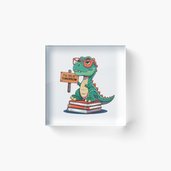 Item preview, Procrastisaurus T-Rex - Funny Student Sticker designed and sold by InkDropShop3112.
