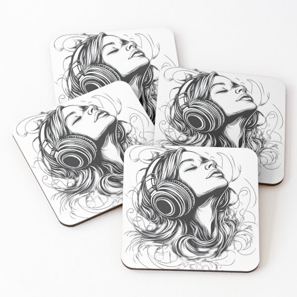 Item preview, Music Lover Headphones Art Illustration designed and sold by Kruti Collection.