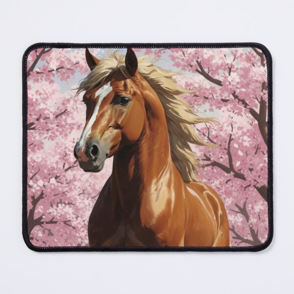 Item preview, Chinese Year of the Horse 2026 Pink flowering cherry trees designed and sold by hollycooper.