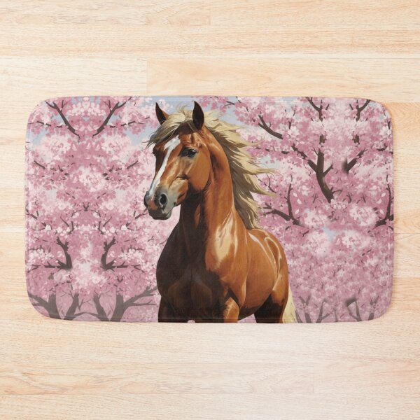 Item preview, Chinese Year of the Horse 2026 Pink flowering cherry trees designed and sold by hollycooper.