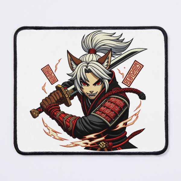 Item preview, Nine Sols Yi Warrior Sticker Taopunk Solarian Fox Game Fan Art Tee Print designed and sold by GeniePixel.