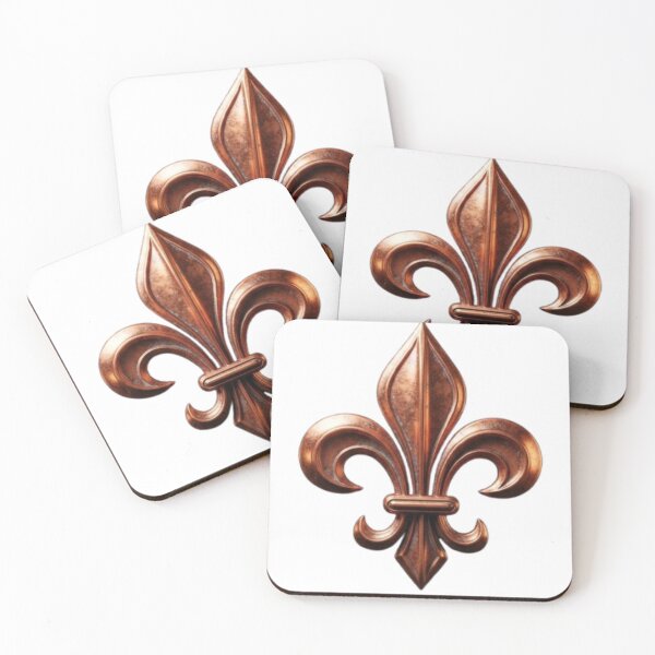 Item preview, Fleur De Lys Copper Medieval Heraldic Emblem designed and sold by ProjectNoah.